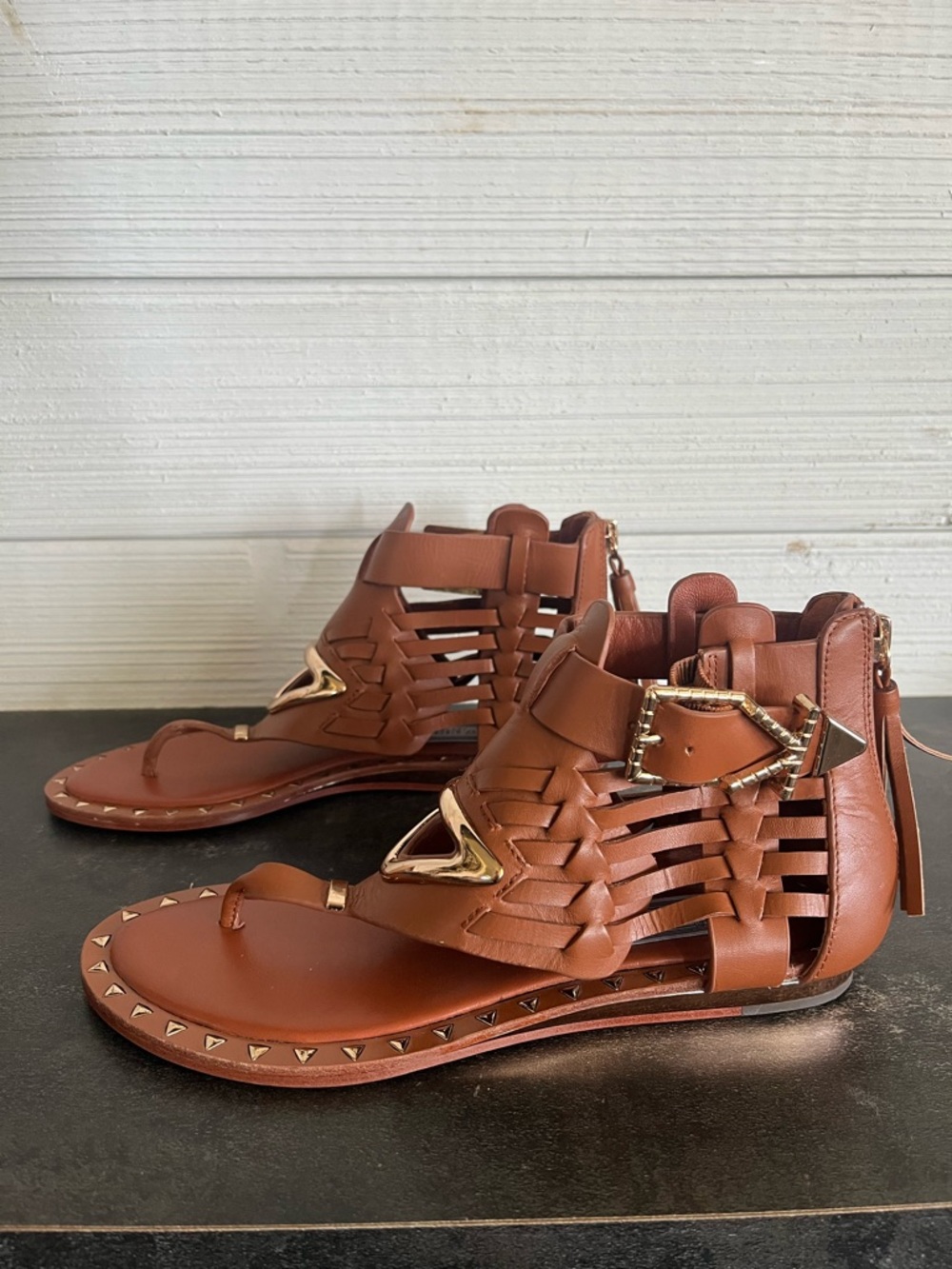NEW Ivy Kirzhener Bella Trix Sandal size 6 women’s shoes brown gold - Picture 4 of 10